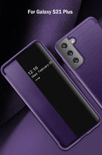 Load image into Gallery viewer, Luxury Leather Smart View Flip Magnetic Kickstand Shockproof Cover For Samsung
