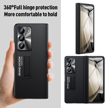 Load image into Gallery viewer, Magnetic Holder Protective Leather Phone Case With Front Protection Film For Samsung Galaxy Z Fold5 Fold4 Fold3
