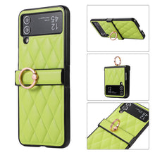 Load image into Gallery viewer, High-grade Rhombic Leather Ring Buckle For Samsung Galaxy Z Flip3/4 Case - mycasety2023 Mycasety
