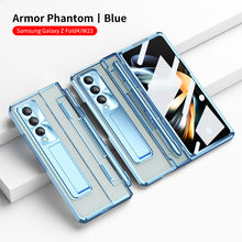 Load image into Gallery viewer, Enhanced Version of Armor Hinge Folding Magnetic Bracket Shell Case For Samsung Galaxy Z Fold3 Fold4 Fold5 5G With S-Pen Slot &amp; Stylus
