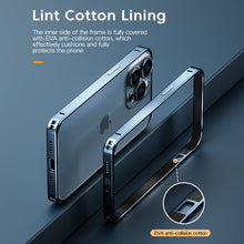 Load image into Gallery viewer, Luxury Aluminum Alloy Metal Frame Camera All-inclusive Protective Cover For iPhone 13 12 11 Pro Max Shockproof Transparent Matte Back Cover With Metal Buckle pphonecover

