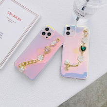 Load image into Gallery viewer, 2021 Newest Laser Camellia Love Bracelet Lens All-inclusive Protective Case For iPhone 12 Pro Max Mini 11 XS XR 7 8 Plus
