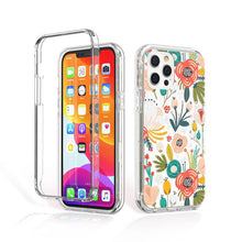 Load image into Gallery viewer, Electroplated Flower Pattern IMD Process Two In One Rugged Cover For iPhone

