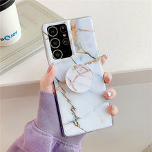 Load image into Gallery viewer, 2021  Fashion Epoxy Marble Ring Bracket Case For Samsung
