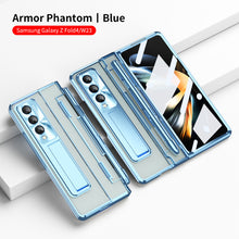 Load image into Gallery viewer, Armor Hinge Folding Magnetic Bracket Shell Case For Samsung Galaxy Z Fold3 Fold4 Fold5 5G With S-Pen Slot &amp; Stylus
