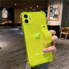 Load image into Gallery viewer, Wrist Strap Clear Phone Case For iPhone 12 11Pro Max XR XS Max 7 8 Plus X XS 11Pro SE 2020
