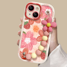 Load image into Gallery viewer, Oil Painting Strawberry Flower Bracelet iPhone Case - mycasety2023 Mycasety
