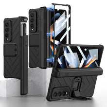 Load image into Gallery viewer, Magnetic Samsung Galaxy Z Fold4 Case Business Folding Armor Cover With Film &amp; Slide Pen Slot and Kickstand
