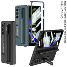 Load image into Gallery viewer, Samsung Galaxy Z Fold 5 Case with Front Screen Tempered Glass Protector &amp; Pen Slot &amp; Stylus - mycasety2023 Mycasety
