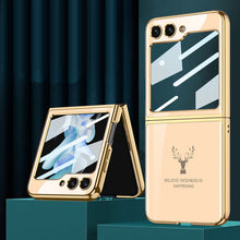 Load image into Gallery viewer, Electroplating Deer Pattern Drop-proof Phone Case For Samsung Galaxy Z Flip5 Flip4 Flip3 - mycasety2023 Mycasety
