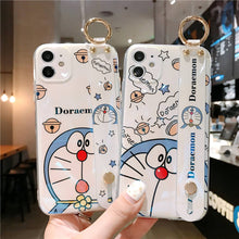 Load image into Gallery viewer, 2021 Lovely Jingle Cat Blu-ray Wristband Anti-fall Case For iPhone12 11 Pro Max Mini XR XS Max 7Plus 8Plus SE 2020
