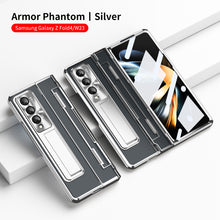 Load image into Gallery viewer, Armor Hinge Folding Magnetic Bracket Shell Case For Samsung Galaxy Z Fold3 Fold4 Fold5 5G With S-Pen Slot &amp; Stylus
