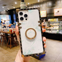 Load image into Gallery viewer, 2021 Luxury Brand Marble Glitter Square Case For iPhone 12 Pro Max Mini 11 XS XR 7 8 Plus SE 2020
