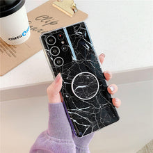 Load image into Gallery viewer, 2021  Fashion Epoxy Marble Ring Bracket Case For Samsung
