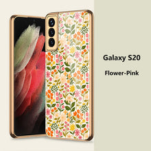 Load image into Gallery viewer, 2021 Luxury Deer Pattern Plating Anti-knock Protection Tempered Glass Case For Samsung S21 S21 Plus S21 Ultra
