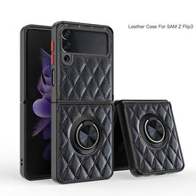 Load image into Gallery viewer, 2022 Luxury Argyle Leather Cover With Ring Holder For Samsung Galaxy Z Fold 3 Flip 3 5G
