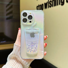 Load image into Gallery viewer, Ins Gradient Milk Tea Quicksand Cup iPhone Case - mycasety2023 Mycasety
