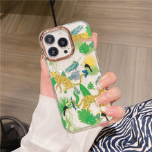 Load image into Gallery viewer, 2021 Fashion Flower Pattern Gold Plating iPhone Case
