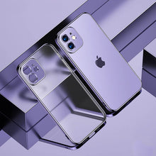 Load image into Gallery viewer, 2022 Luxury Square Frame Plating Clear Phone Case For iPhone 14 13 12 11 Pro Max pphonecover

