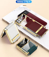 Load image into Gallery viewer, Electroplated Transparent Samsung Galaxy Z Flip4  Hard Cover with Strap
