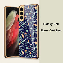 Load image into Gallery viewer, 2021 Luxury Deer Pattern Plating Anti-knock Protection Tempered Glass Case For Samsung S21 S21 Plus S21 Ultra
