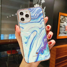 Load image into Gallery viewer, Glitter Gradient Marble Texture Phone Case For iPhone 11 12 11Pro Max XR XS Max X 7 8 Plus 11Pro 12 Shockproof Bumper Back Cover
