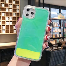Load image into Gallery viewer, 2021 Glitter Luminous Neon Sand Case For iphone 6 6s 7 8 Plus 11 Pro X XS MAX XR Liquid Quicksand Glow The Dark Soft phone Case Cover
