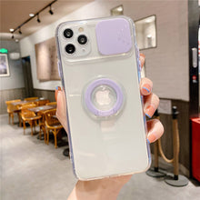 Load image into Gallery viewer, Transparent Armor Ring Holder Stand Bracket Protection Case For iPhone
