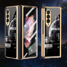 Load image into Gallery viewer, Tempered Glass Plating Case For Samsung Galaxy Z Fold 3 5G With Outer Screen Film
