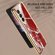 Load image into Gallery viewer, Luxury Marble Glass Case For Samsung Galaxy Z Fold 3 5G
