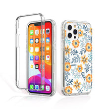 Load image into Gallery viewer, Electroplated Flower Pattern IMD Process Two In One Rugged Cover For iPhone
