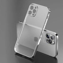 Load image into Gallery viewer, Luxury Square Frame Plating Clear Phone Case For iPhone 13 12 11 Pro Max Mini X XR XS 7 8 Plus SE 2020
