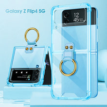 Load image into Gallery viewer, NEWEST Transparents Airbag Ring Holder Anti-knock Protection Cover For Samsung Galaxy Z Flip4 Flip3 5G

