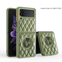 Load image into Gallery viewer, 2022 Luxury Argyle Leather Cover With Ring Holder For Samsung Galaxy Z Fold 3 Flip 3 5G
