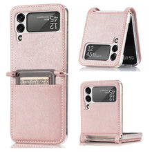 Load image into Gallery viewer, Luxury Card Holder Drop Protection Folio Cover For Samsung Galaxy Z Flip 3 5G pphonecover
