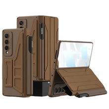 Load image into Gallery viewer, Business Samsung Galaxy Z Fold4 5G Flip Case Leather Cover With Film Detachable S Pen Holder
