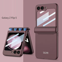 Load image into Gallery viewer, Magnetic Samsung Galaxy Z Flip 5 Hinge Full Coverage Phone Case with Front Screen Tempered Glass Protector - mycasety2023 Mycasety
