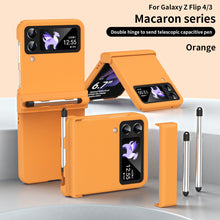 Load image into Gallery viewer, Macaron Hinged All-Inclusive Drop-Proof Cover with Stylus for Samsung Galaxy Z Flip4 5G 
