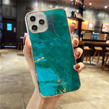 Load image into Gallery viewer, Glitter Gradient Marble Texture Phone Case For iPhone 11 12 11Pro Max XR XS Max X 7 8 Plus 11Pro 12 Shockproof Bumper Back Cover
