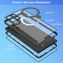 Load image into Gallery viewer, Magnetic Double-Sided Protection Metal Frame Phone Case With Invisible MagSafe Bracket For Samsung/iPhone - mycasety2023 Mycasety
