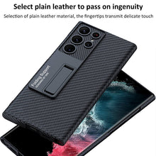 Load image into Gallery viewer, NEWEST Magnetic Holder Leather Case for Samsung Galaxy S22 S23 Ultra Plus 5G
