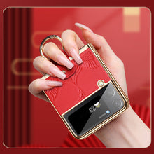 Load image into Gallery viewer, Genuine Leather Folding Phone Case For Samsung Galaxy Z Flip 5/4/3 - mycasety2023 Mycasety
