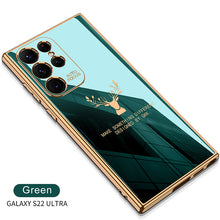 Load image into Gallery viewer, Luxury Deer Pattern Camera All-inclusive Electroplating Process Soft Case For Samsung Galaxy S22 Ultra S22 Plus S22 pphonecover
