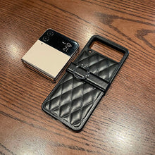 Load image into Gallery viewer, High-grade Rhombic Leather Ring Buckle For Samsung Galaxy Z Flip3/4 Case - mycasety2023 Mycasety
