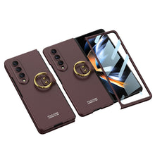 Load image into Gallery viewer, Samsung Galaxy Z Fold 4 5G Ultra-thin All-inclusive Ring Holder Protective Cover With Tempered Glass Screen

