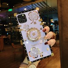 Load image into Gallery viewer, 2021 Lucky Four-leaf Clover Diamond Bracket Case For iPhone and Samsung

