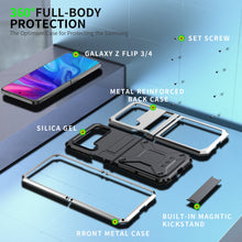 Load image into Gallery viewer, Aluminum Alloy Heavy Duty Military Protection Case For Samsung Galaxy Z Flip4 5G
