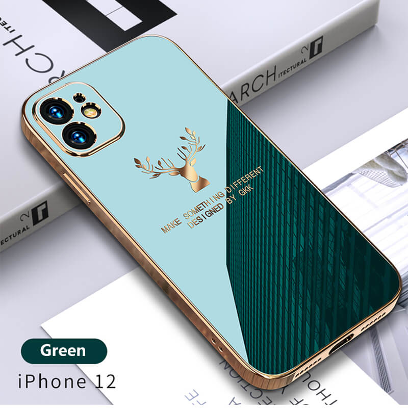 2020 Deer Pattern Camera All-inclusive Electroplating Process Case For iPhone
