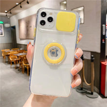 Load image into Gallery viewer, Transparent Armor Ring Holder Stand Bracket Protection Case For iPhone
