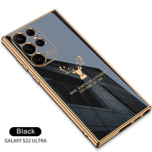 Load image into Gallery viewer, Luxury Deer Pattern Camera All-inclusive Electroplating Process Soft Case For Samsung Galaxy S22 Ultra S22 Plus S22 pphonecover
